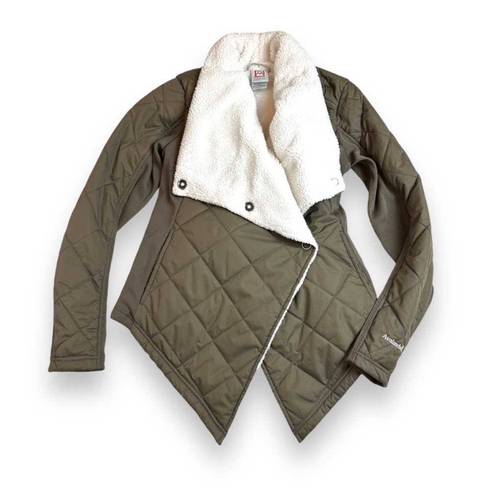 Avalanche sherpa asymmetrical quilted jacket, size S